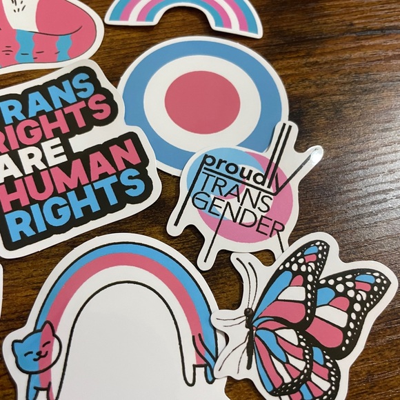 10Pc Trans Pride Sticker Set - Picture 3 of 3